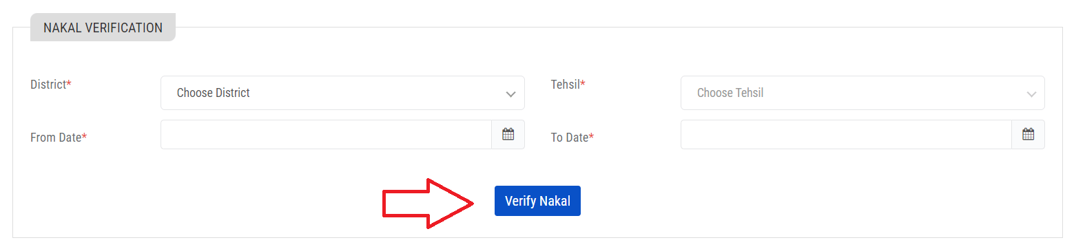 Jamabandi Nakal Verification
